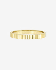 14k Gold Thin Notched Ring