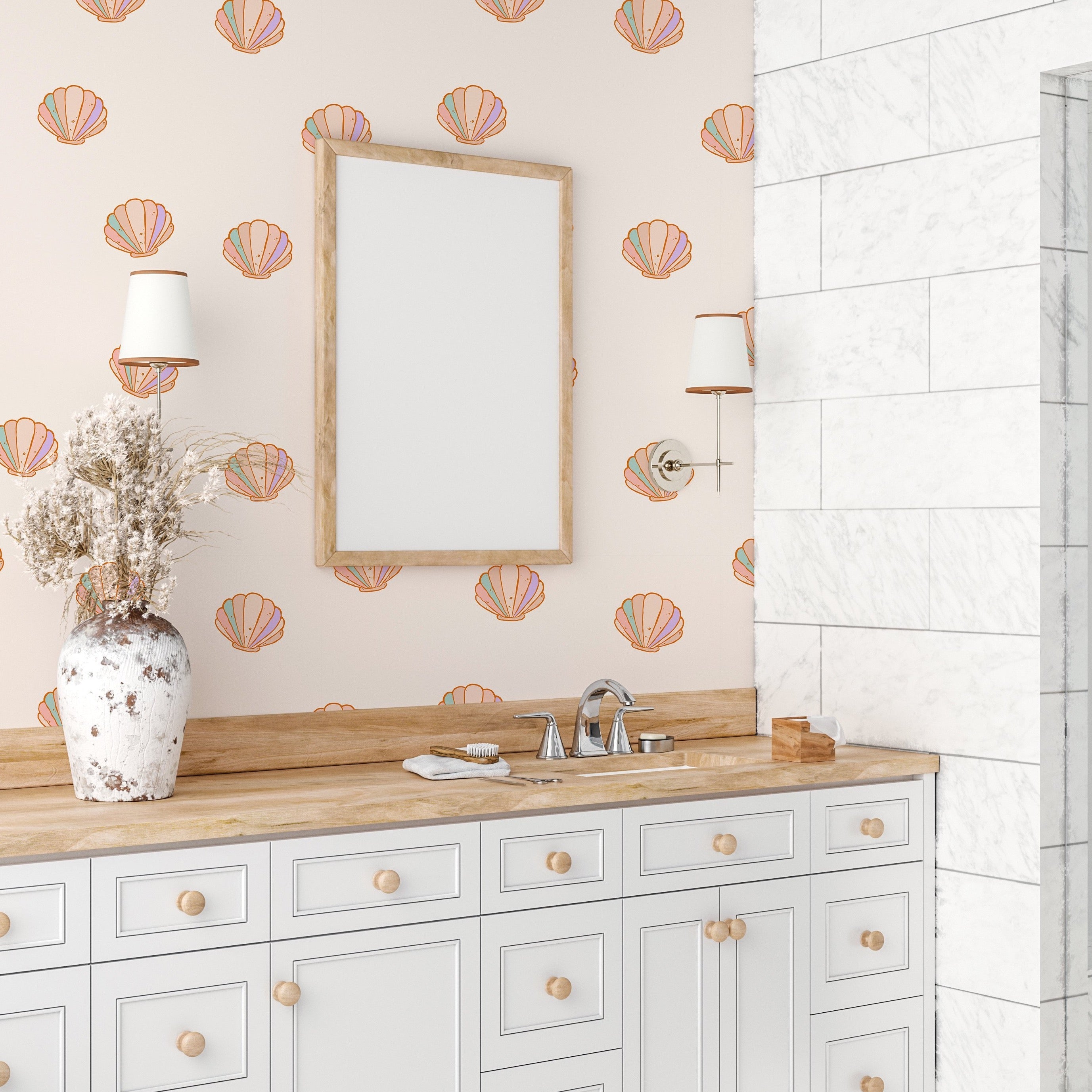 Coral Wallpaper By Thread Mama