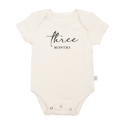 Graphic Bodysuit | Three Months Milestone Charcoal