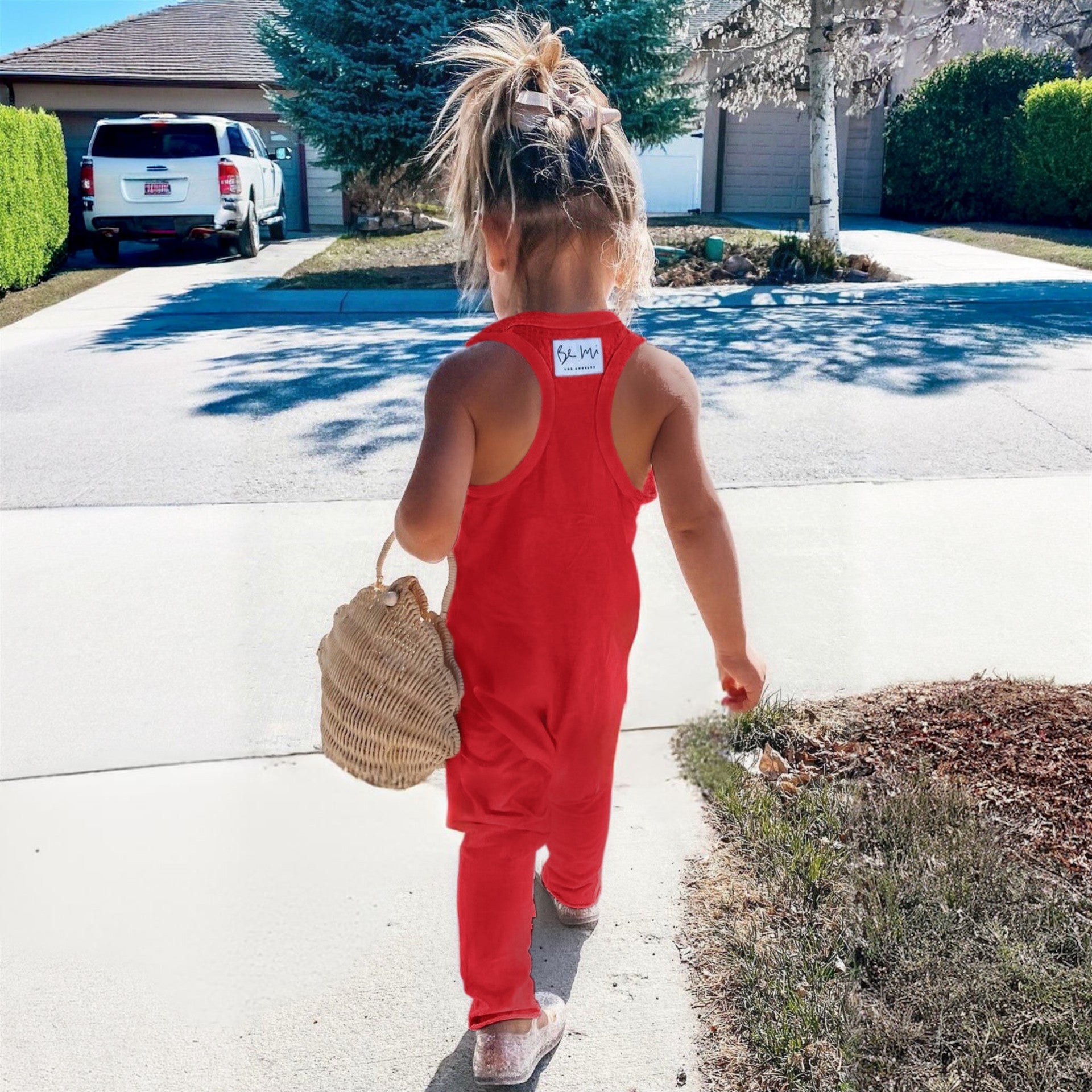 Americana Romper Red