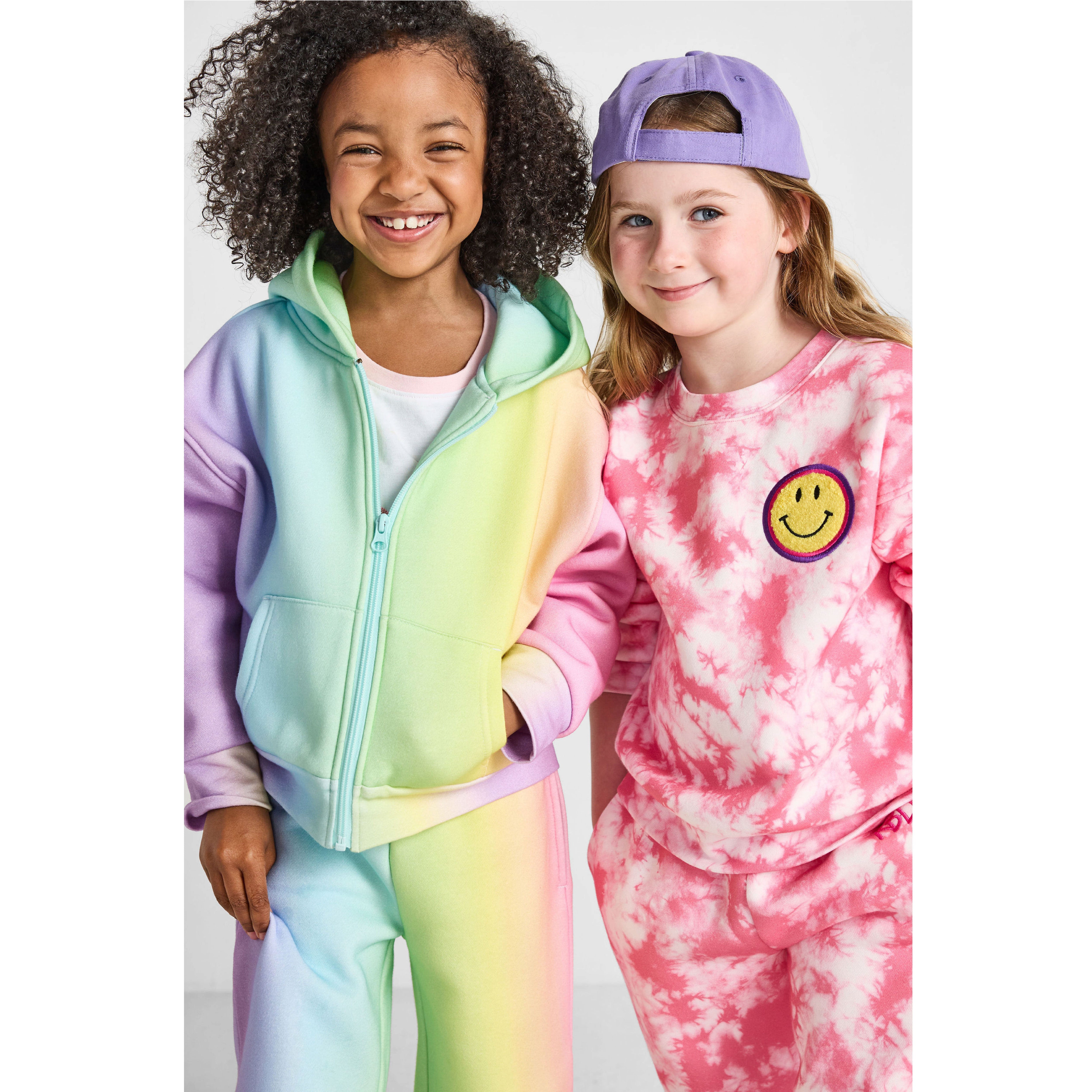 Smiley Tie-dye Crewneck Sweatshirt