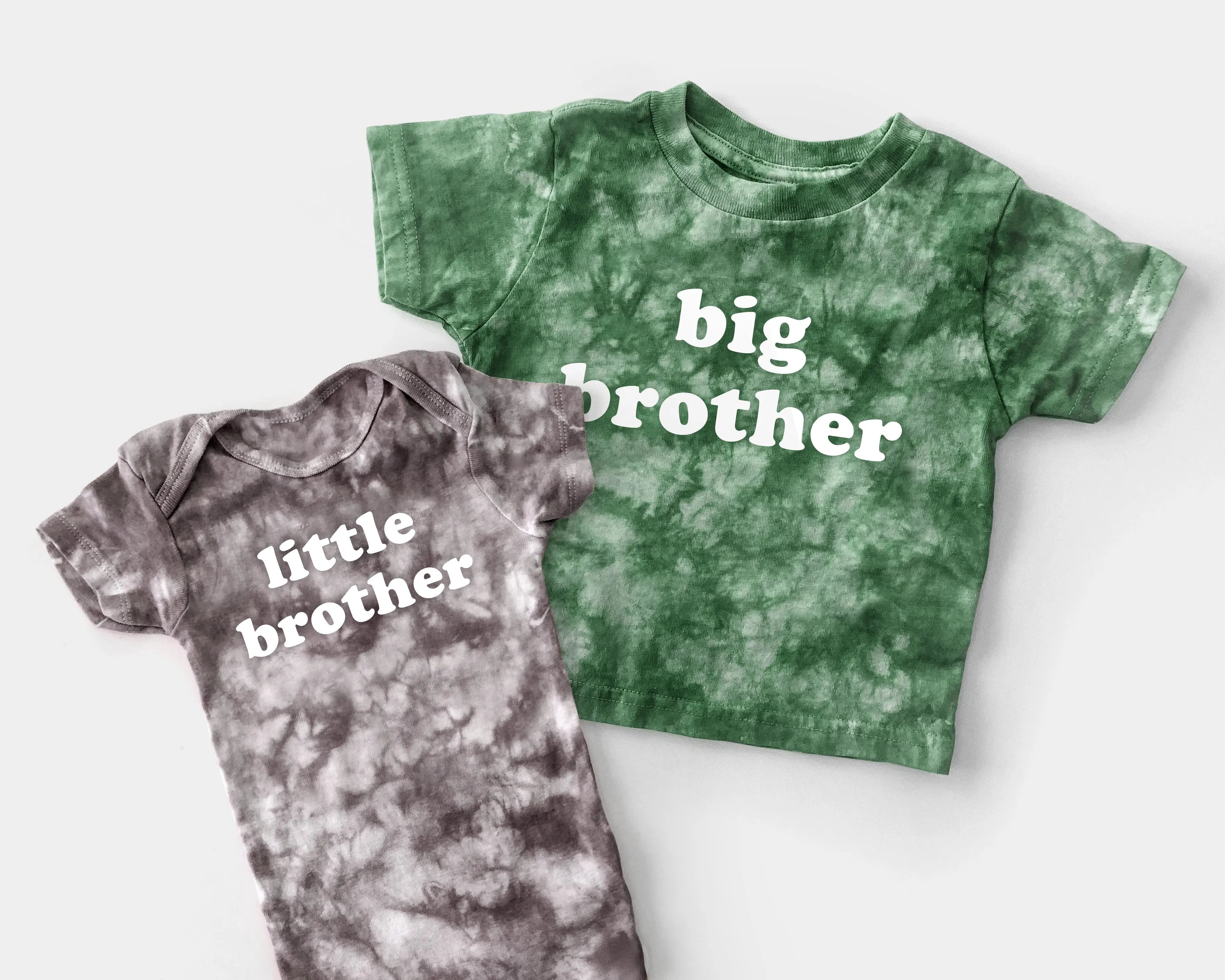 Custom Matching Tie Dye Brother Sister Shirts And Bodysuits