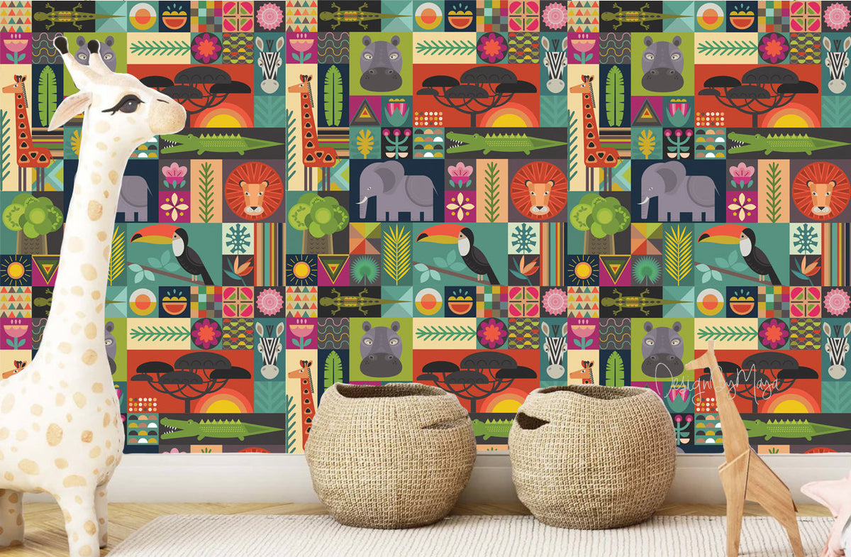 Safari Wallpaper - Nursery Wall Decor Wallpapers