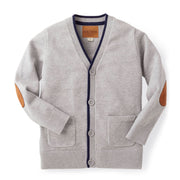Tipped Cardigan With Elbow Patches