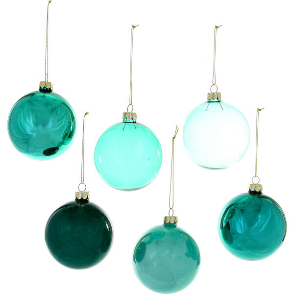 Giant Hue Ornament Set, Teal