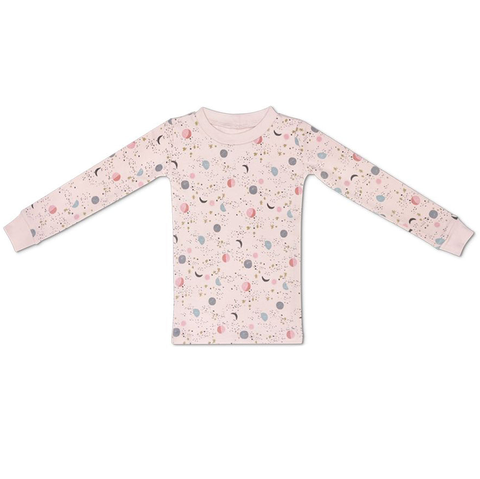 Organic Cotton Pajama - Pink Moon & Stars