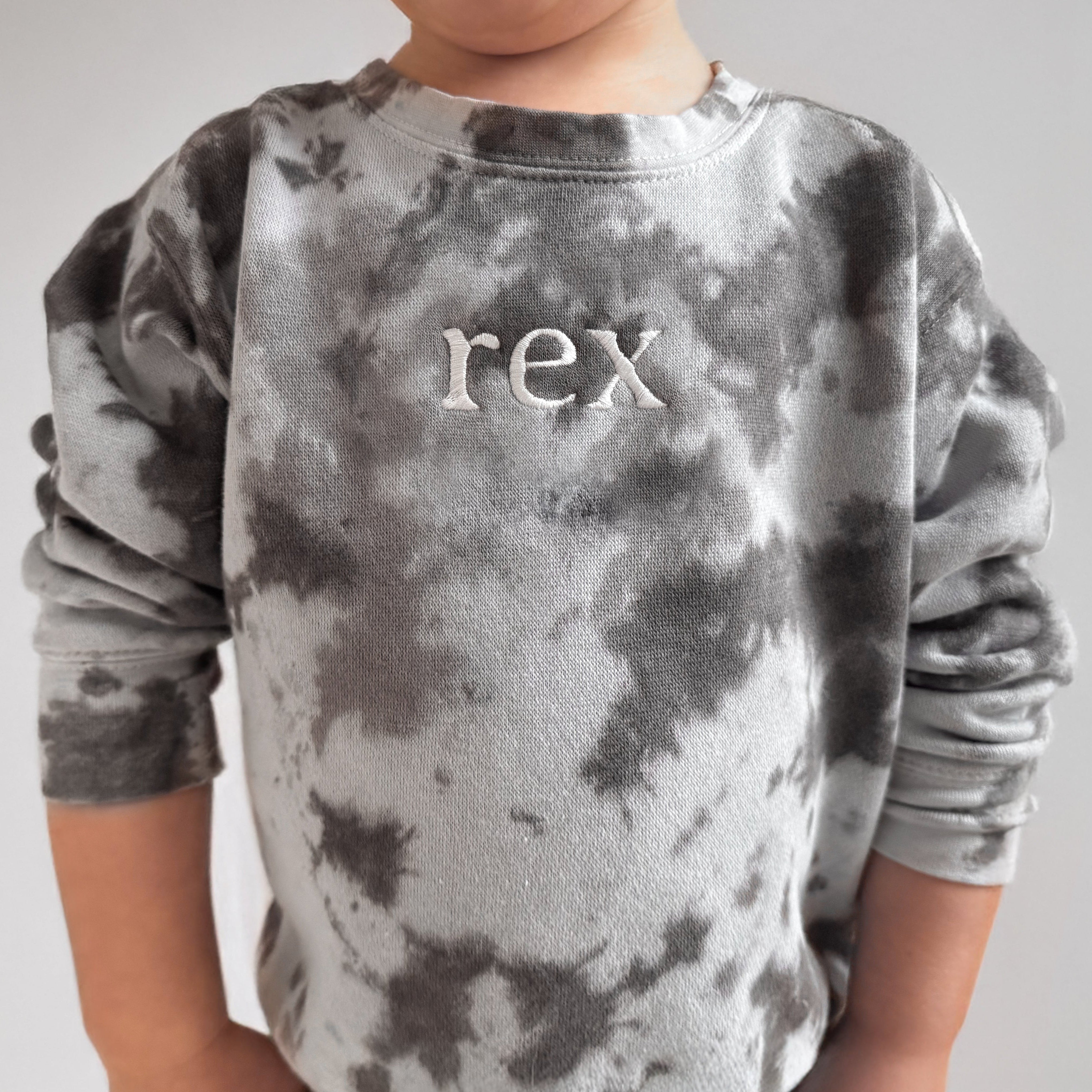 Personalized Tie-dye Kids Sweatshirt With Name