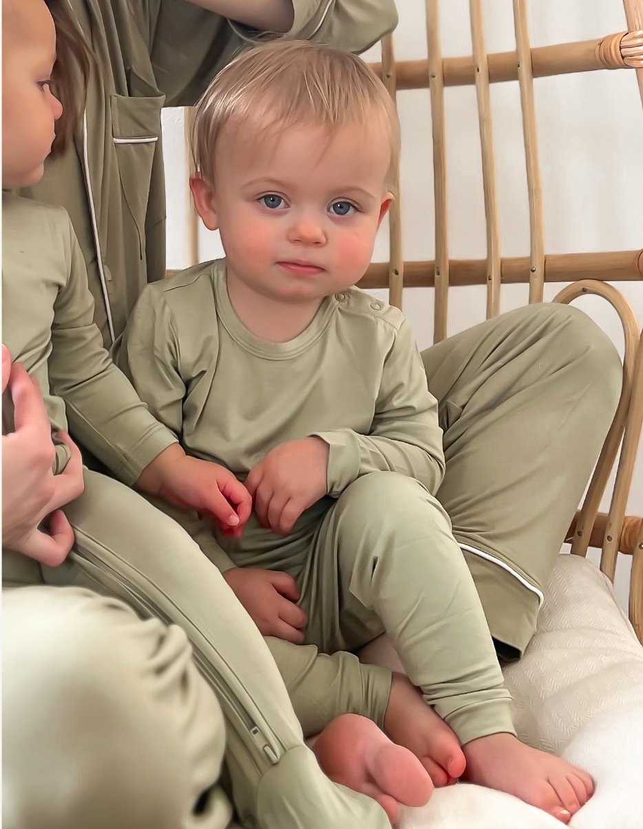 Toddler Pajama Set In Sage