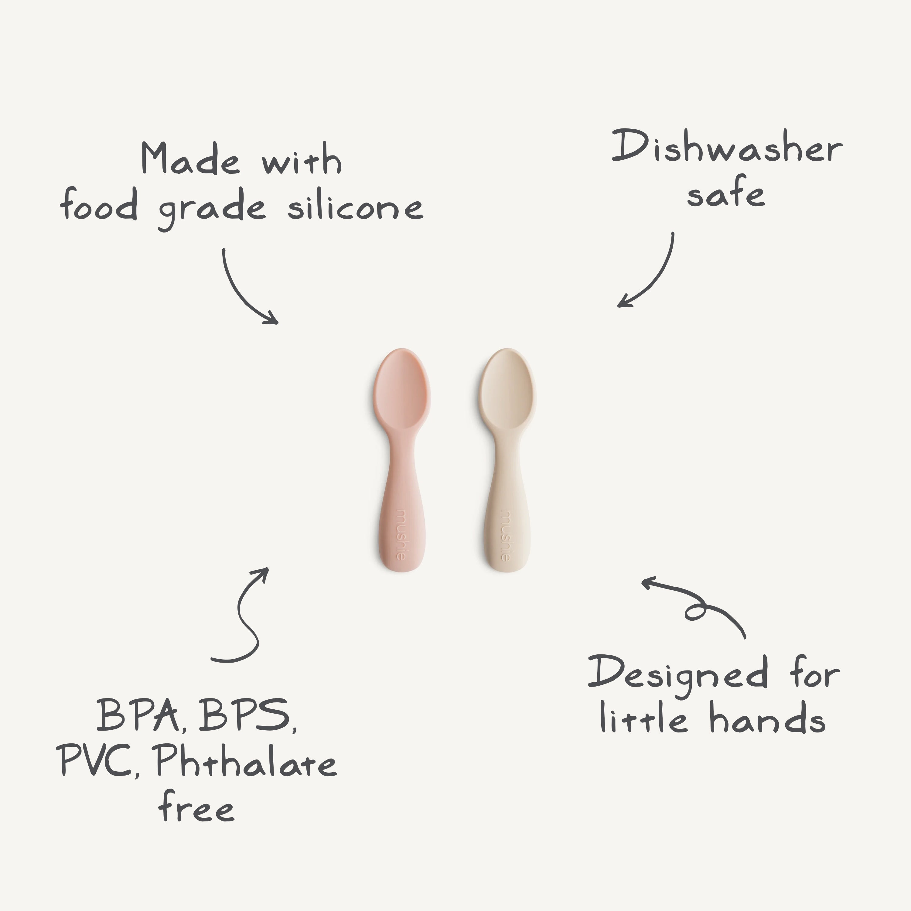 Silicone Toddler Starter Spoons 2-pack