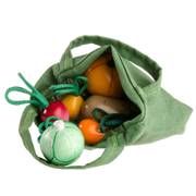 Wooden Play Vegetables With A Tote