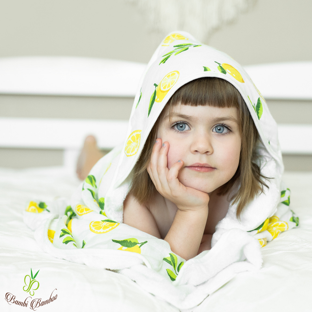 Bamboo Viscose Lemon Hooded Towel