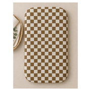 Bamboo Changing Pad Cover - Toffee Checkered