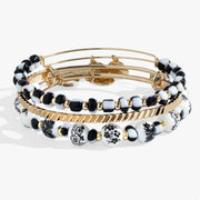 Toile Beaded Bangle Set Of 3