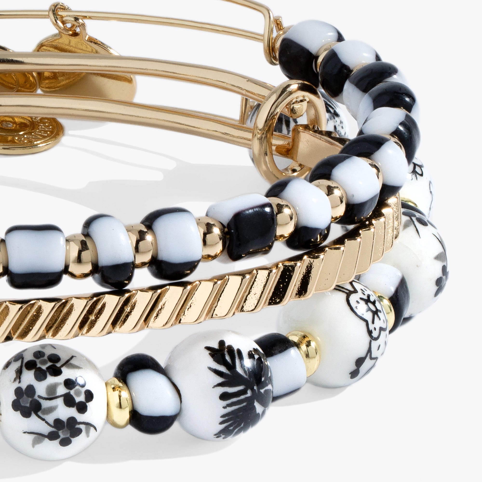 Toile Beaded Bangle Set Of 3