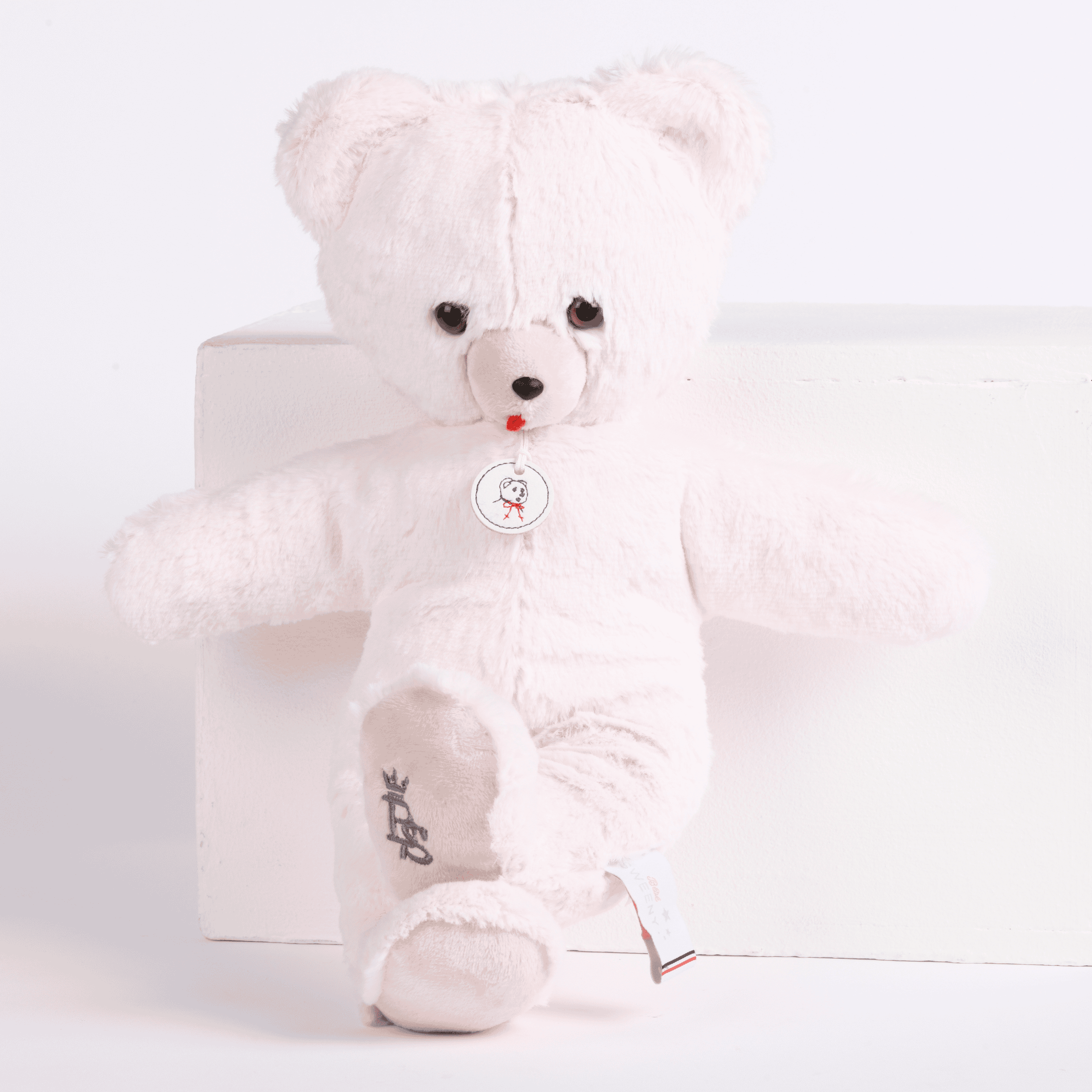 Toinou | Pink Plush Bear Toy (33cm) - Made In France