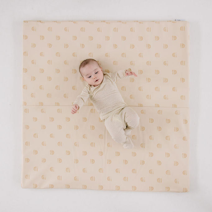 Rainbow Stamp In Cream Vegan Leather Cover