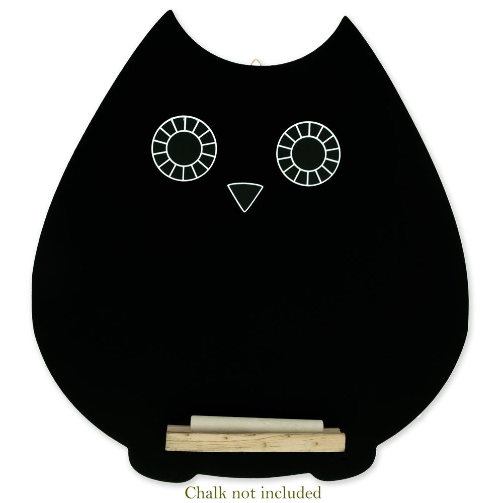 Whimsical Owls: Set Of 2 Owl-shaped Chalkboards Blackboards For Erasable Hanging Signs And Displays