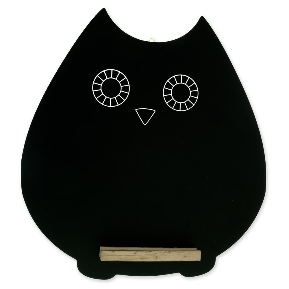 Whimsical Owls: Set Of 2 Owl-shaped Chalkboards Blackboards For Erasable Hanging Signs And Displays