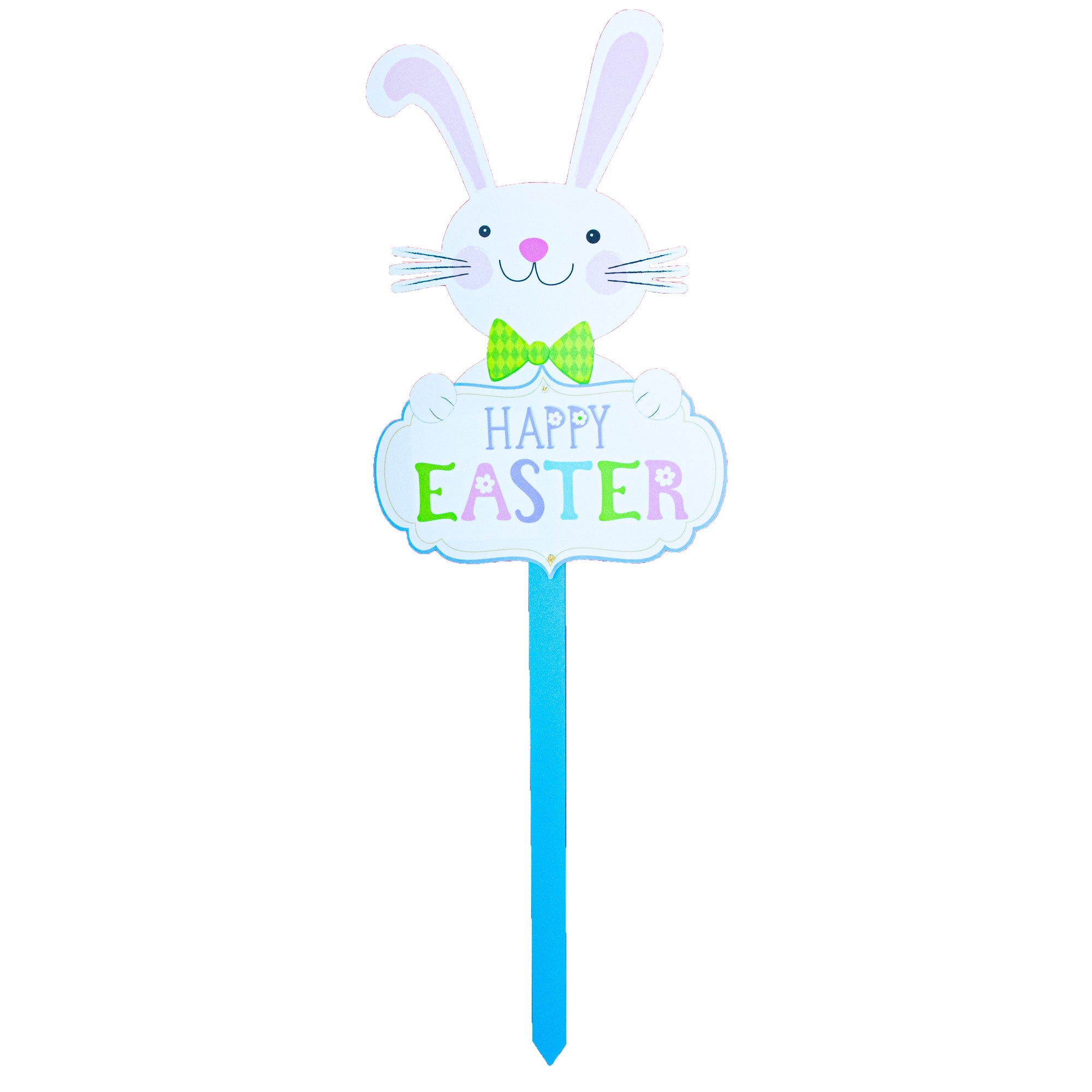 Bunny With Happy Easter Yard Sign 24 Inches