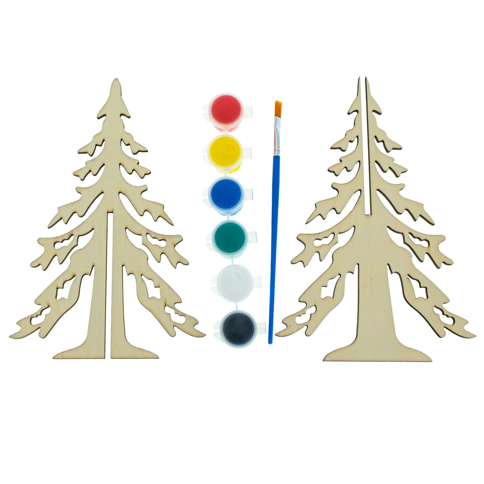 Craft Your Own Christmas Magic: Unfinished Wooden 3d Christmas Tree Cutout Diy Kit, 13 Inches