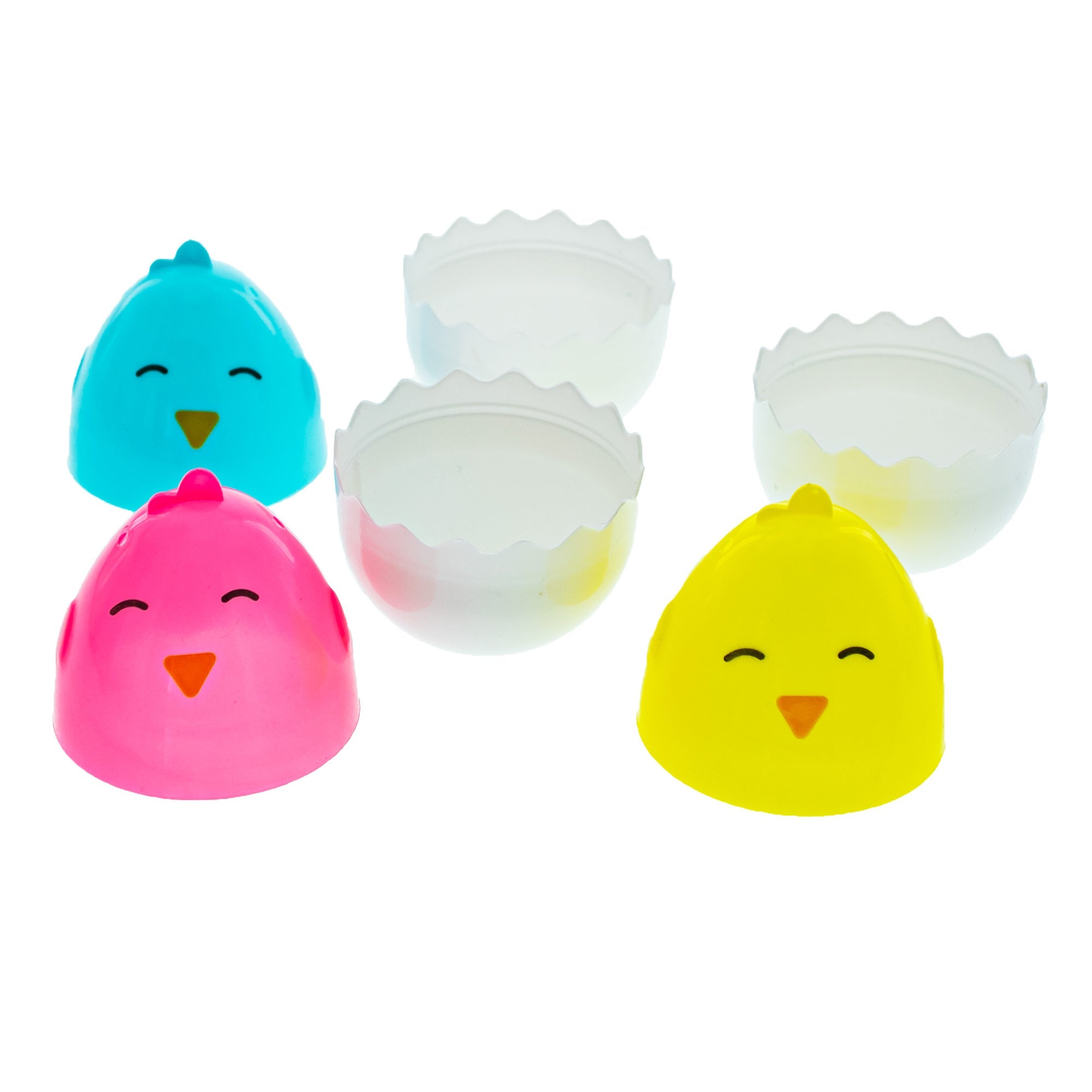 Set Of 12 Adorable Colorful Chick Hatchings Easter Eggs 2.25 Inches