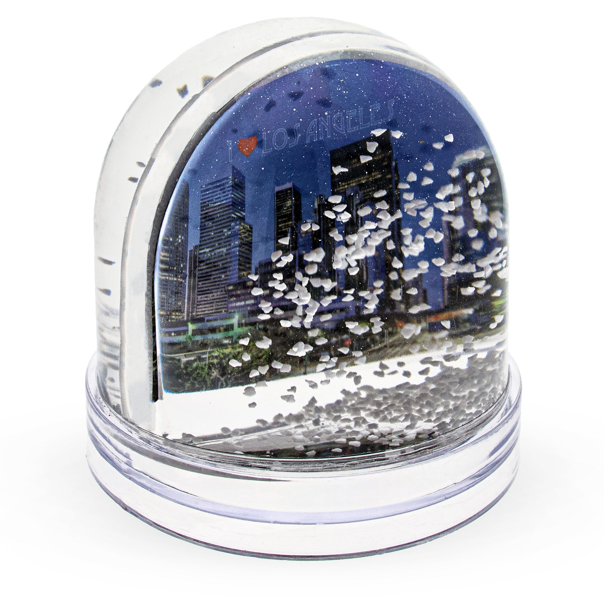 Los Angeles Clear Acrylic Plastic Snow Water Globe Picture Frame