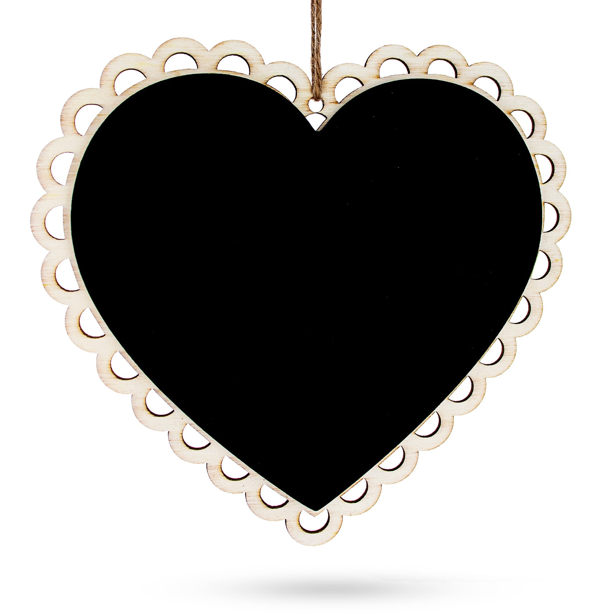 Heart Shape Blackboard, Erasable Hanging Chalkboard- Sign Display Board 6 Inch Wide