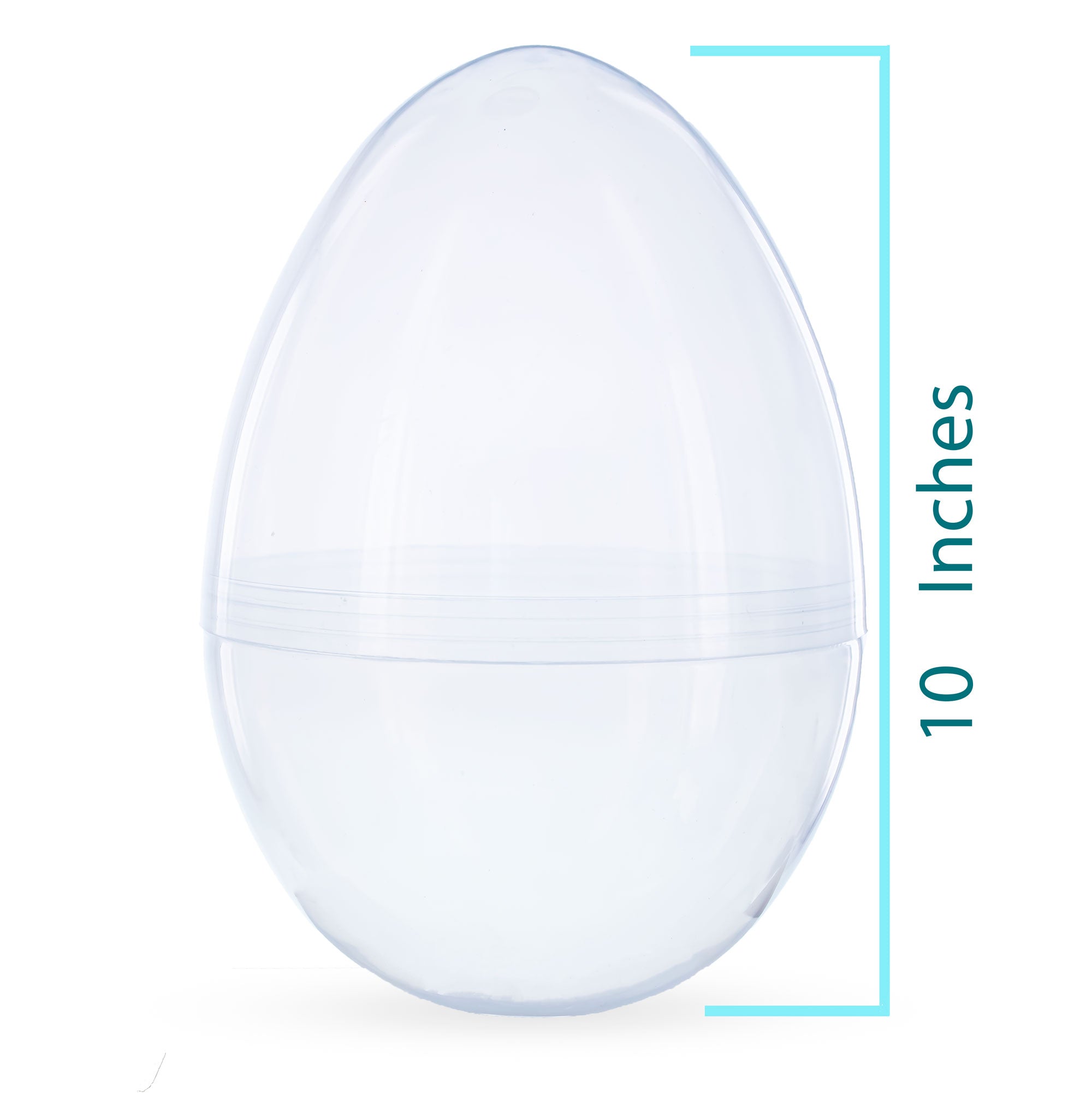 Set Of 2 Giant Transparent Jumbo Size Clear Plastic Easter Eggs 10 Inches