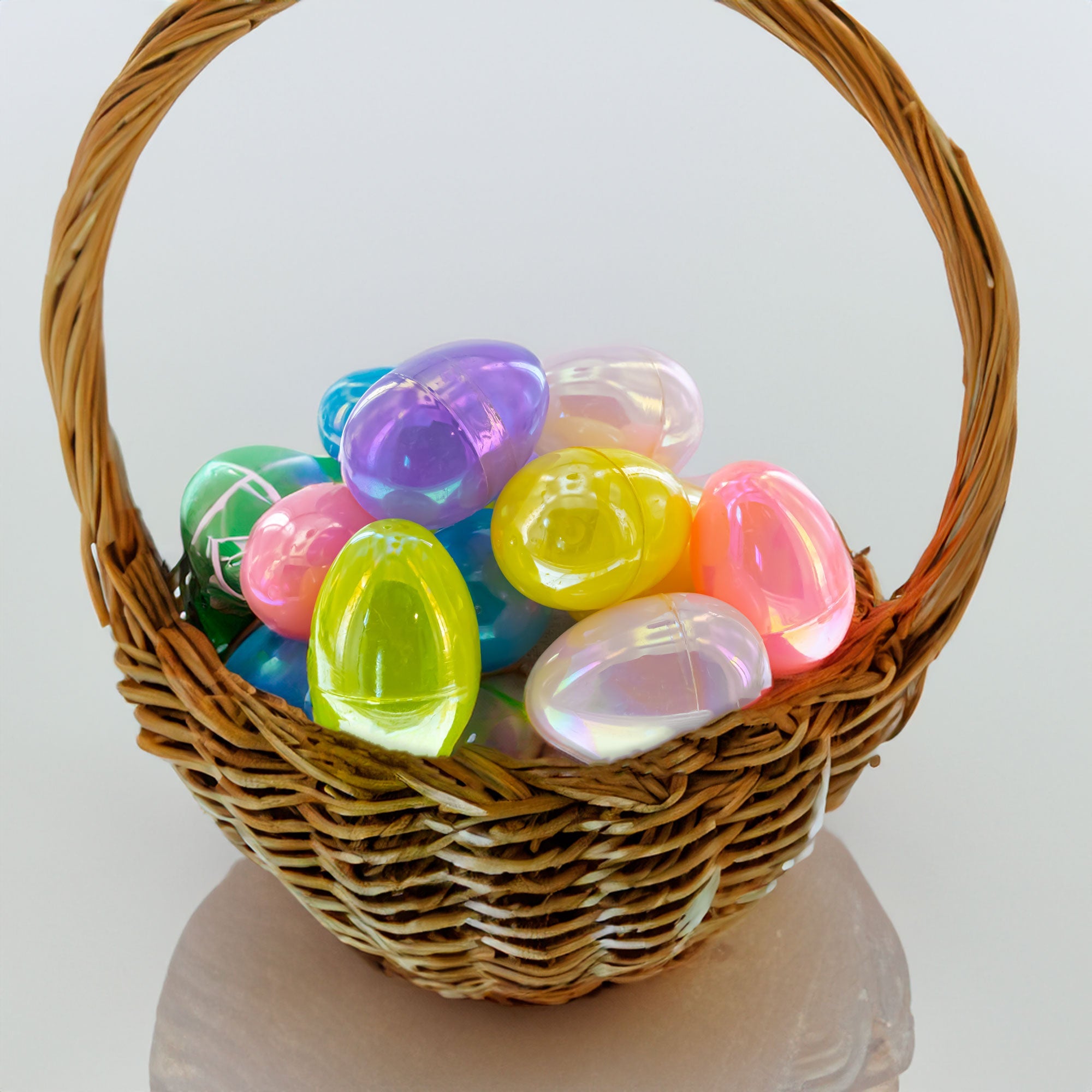 Rainbow Delight: Set Of 12 Colorful Plastic Easter Eggs 3.05 Inches