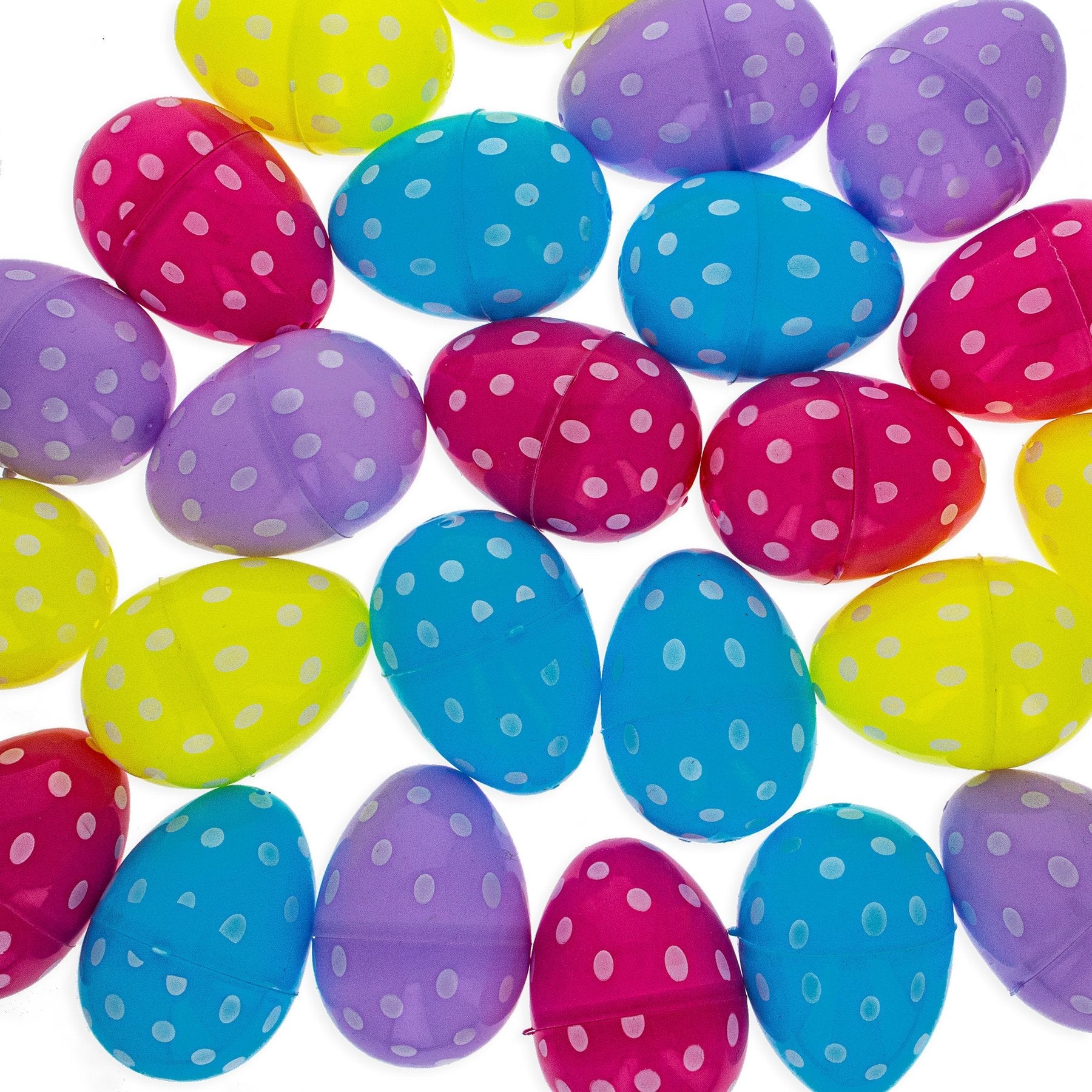 12 Bright Pattern Plastic Easter Eggs