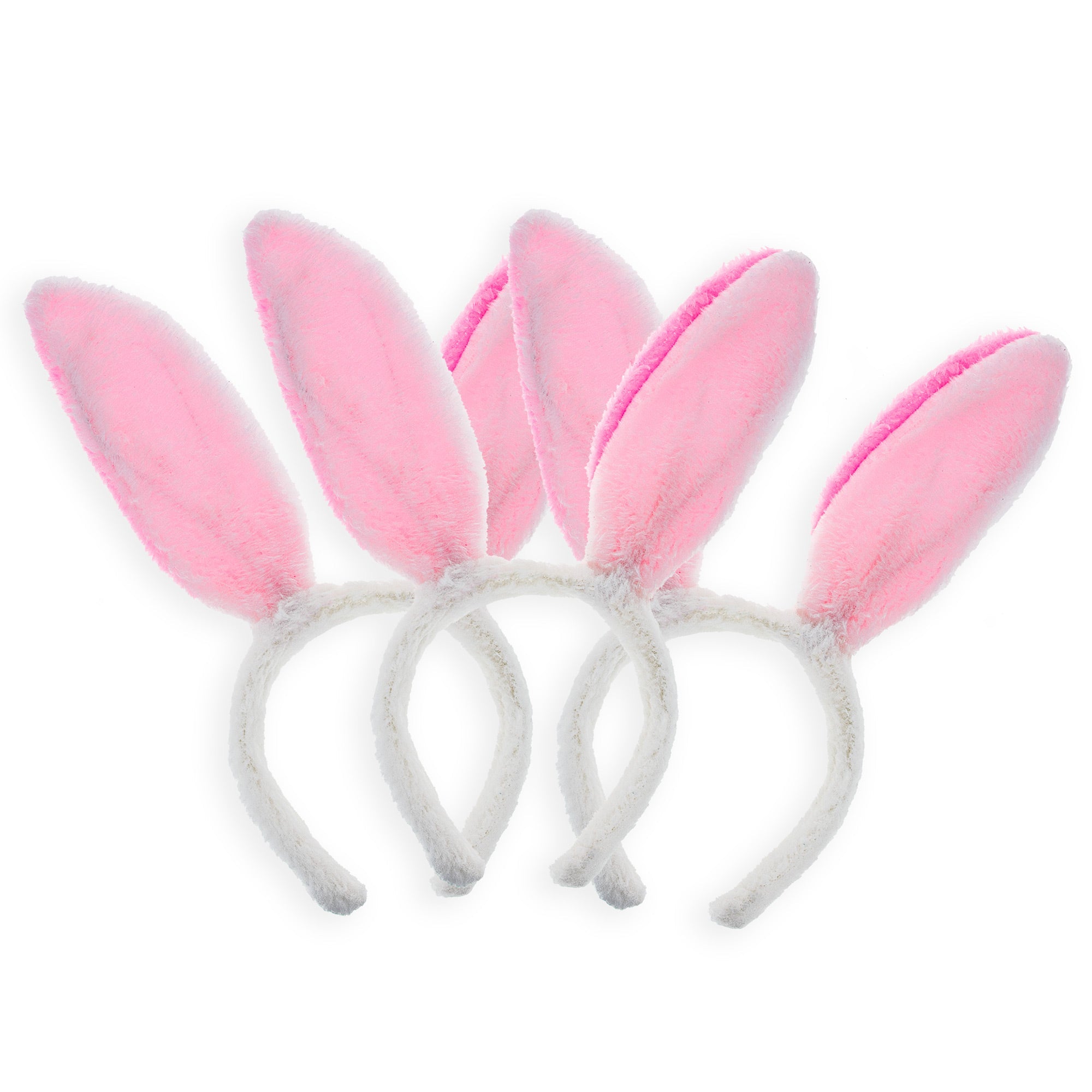 Set Of 3 Easter Fabric Bunny Ear Headbands, Each 11.7 Inches