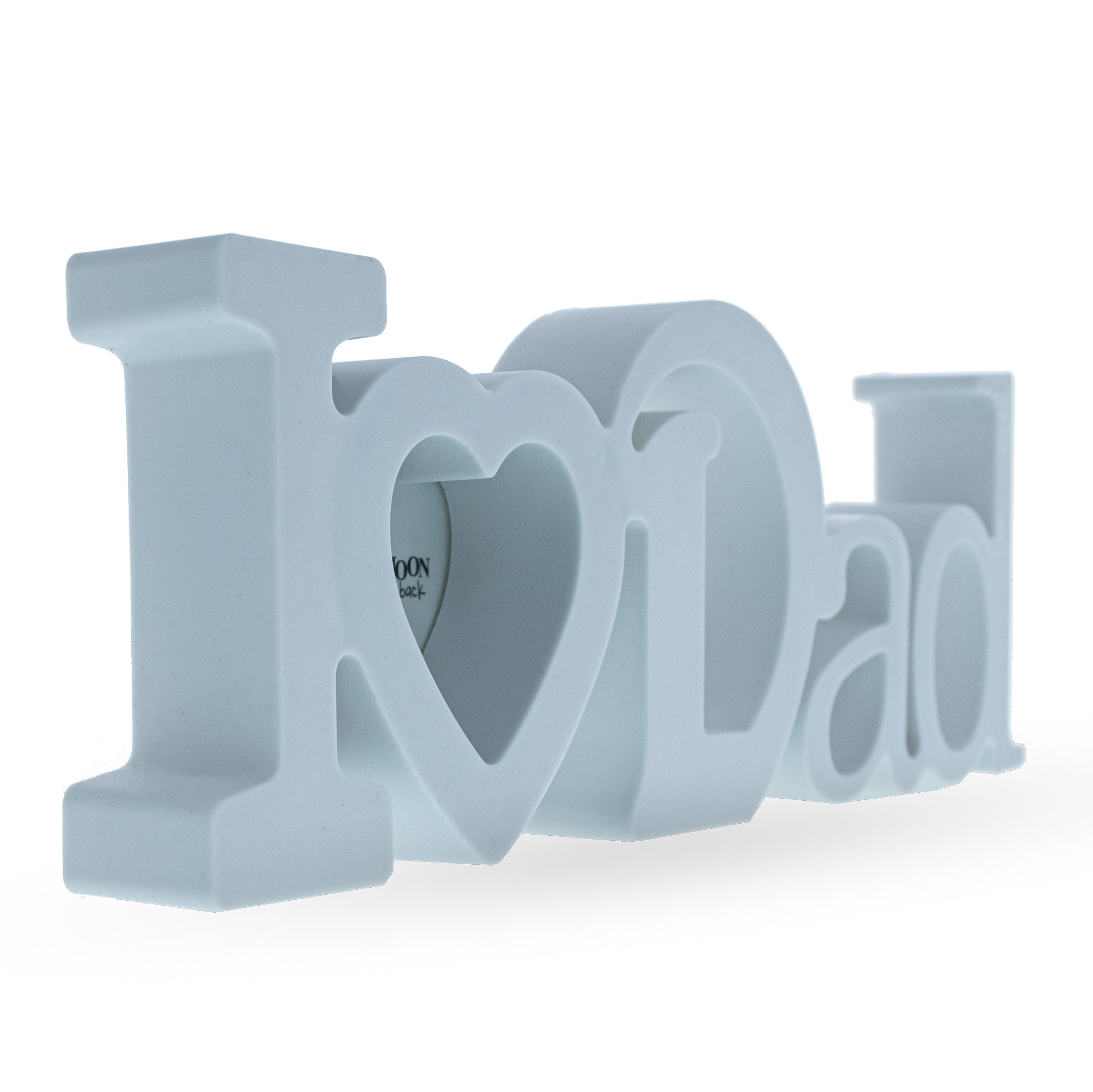 Cherished Memories: 'i Love Dad' Heart-shaped Plastic Photo Frame