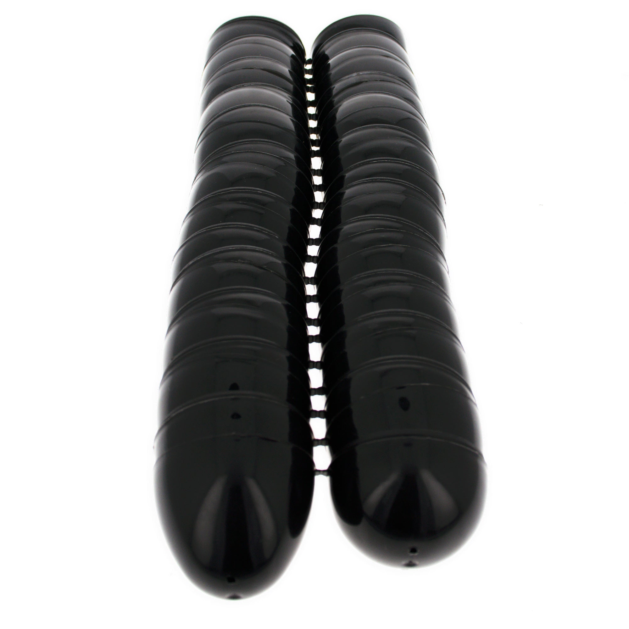 Set Of 24 Shiny Glossy Black Plastic Easter Eggs, Each 2.25 Inches