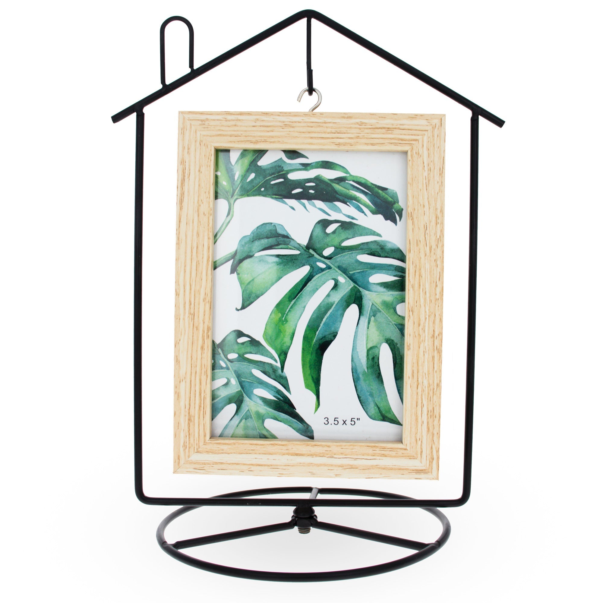 Black House-shaped Picture Frame And Ornament Stand