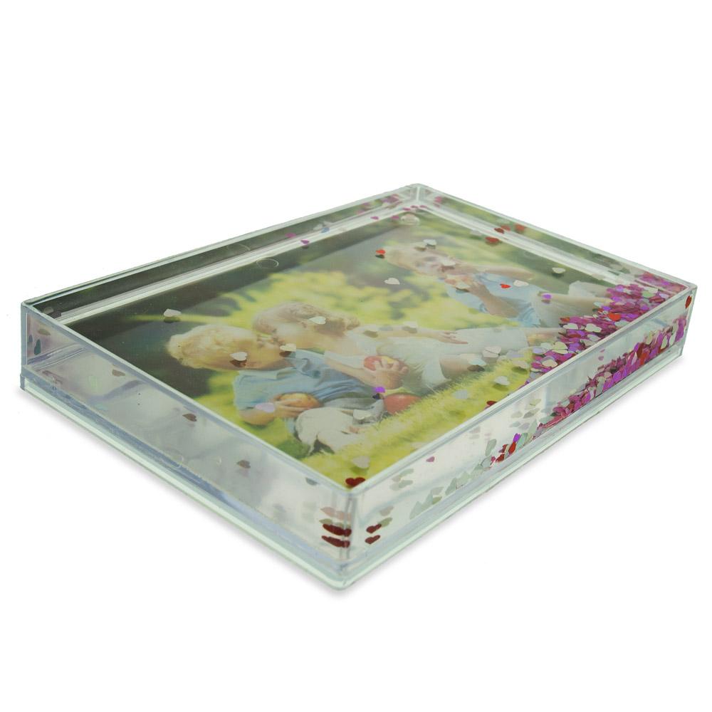 Capture Memories: Rectangular Clear Acrylic Plastic Water Globe Picture Frame