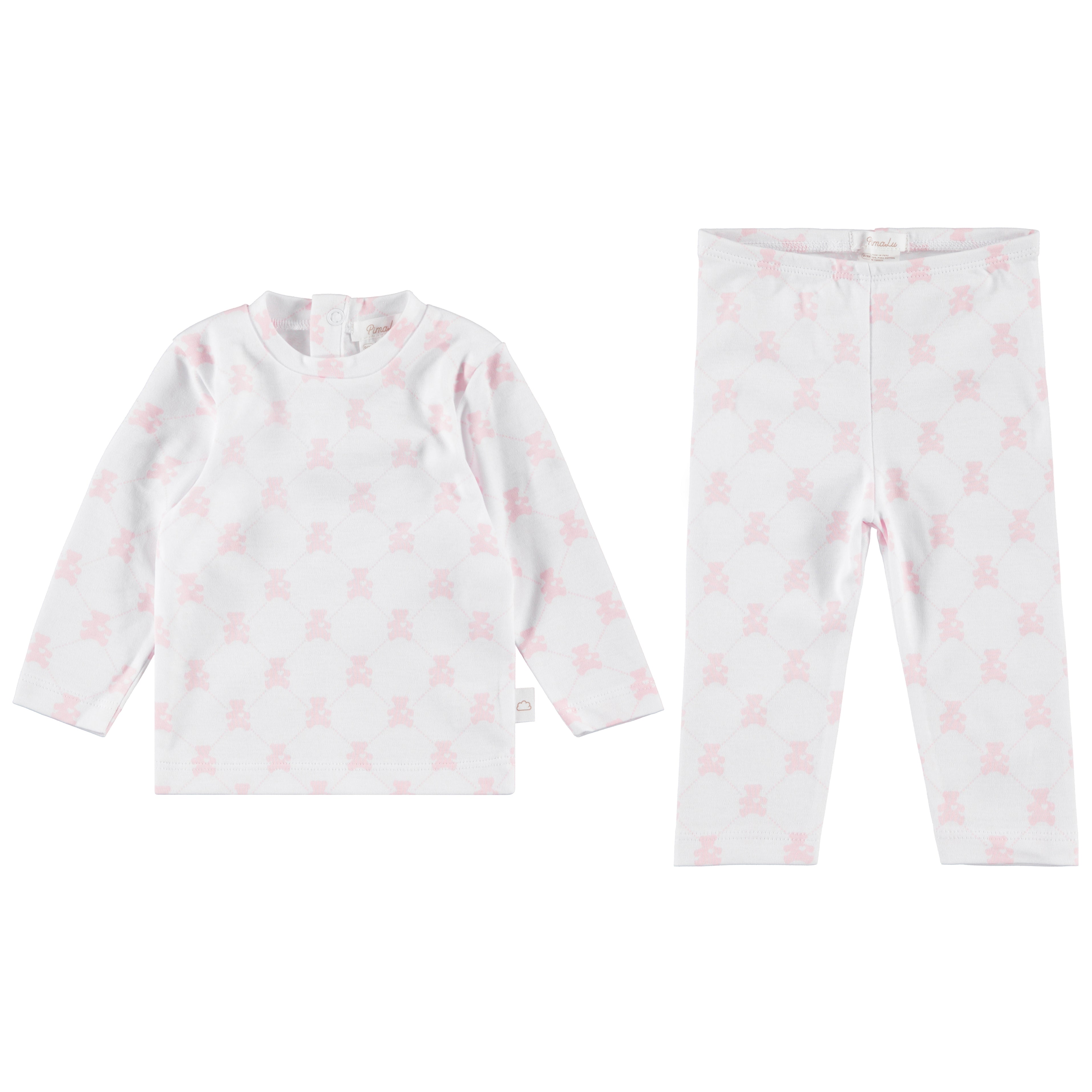 Two Piece Set - Teddy Bear Pink