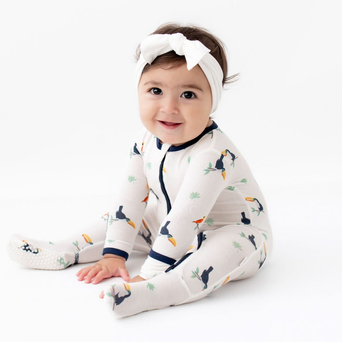 Toucan Zippered Footie