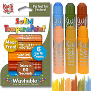 Kwik Stix Paint Sticks, Set Of 6 Earth Tones