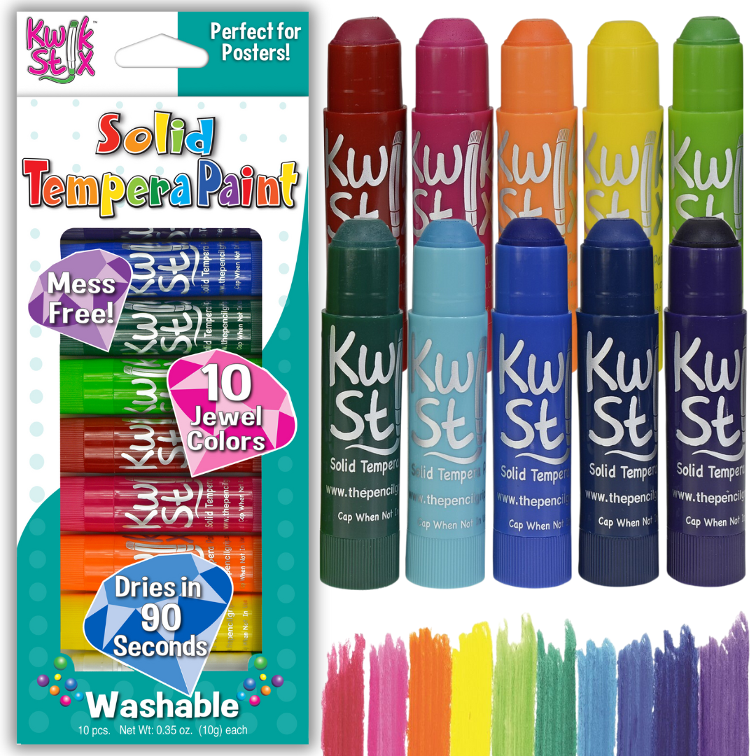 Kwik Stix Paint Sticks, Set Of 10 Jewel Tones