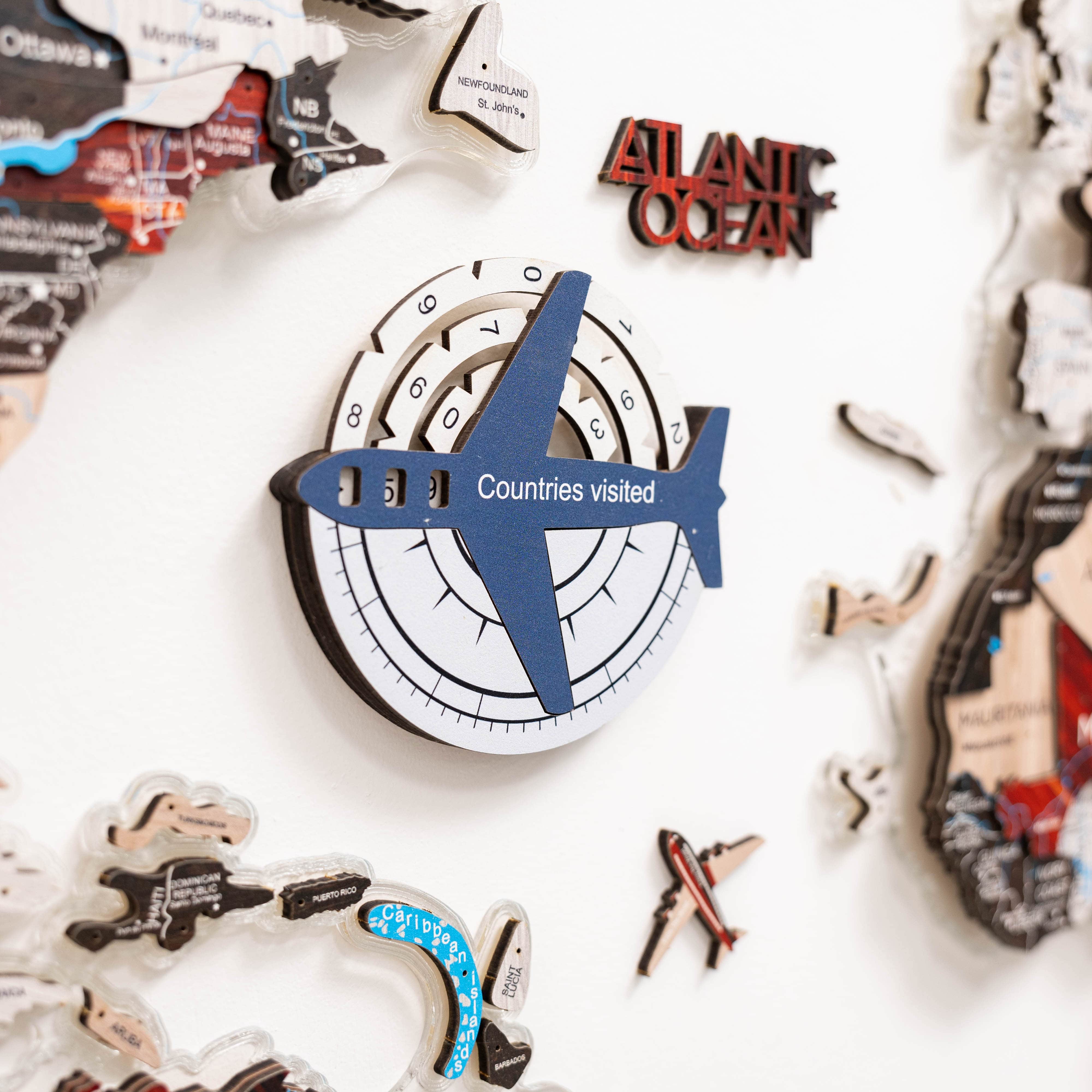 Travel Tracker 3d Colored Wooden World Map – Cruise