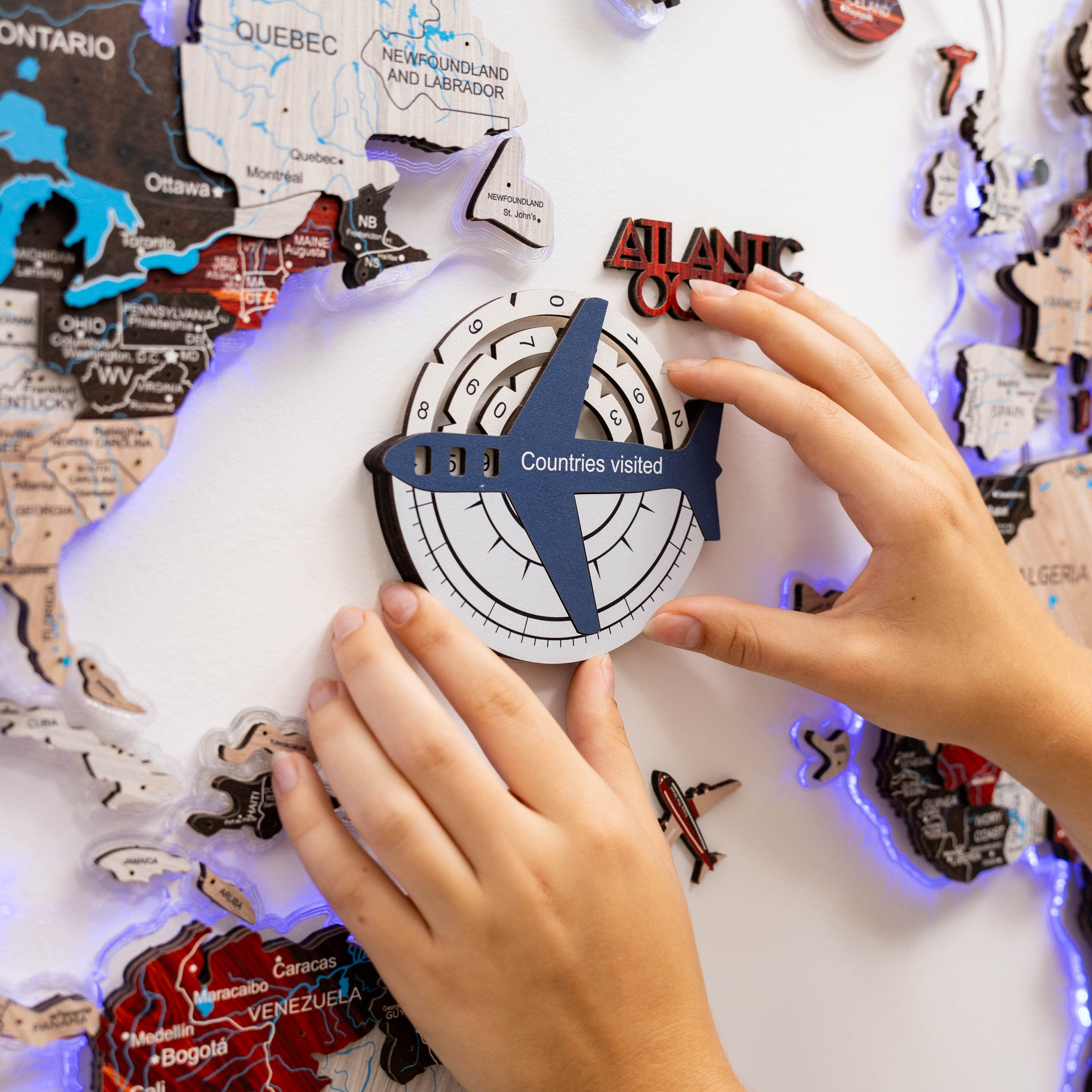 Travel Tracker 3d Colored Wooden World Map – Cruise
