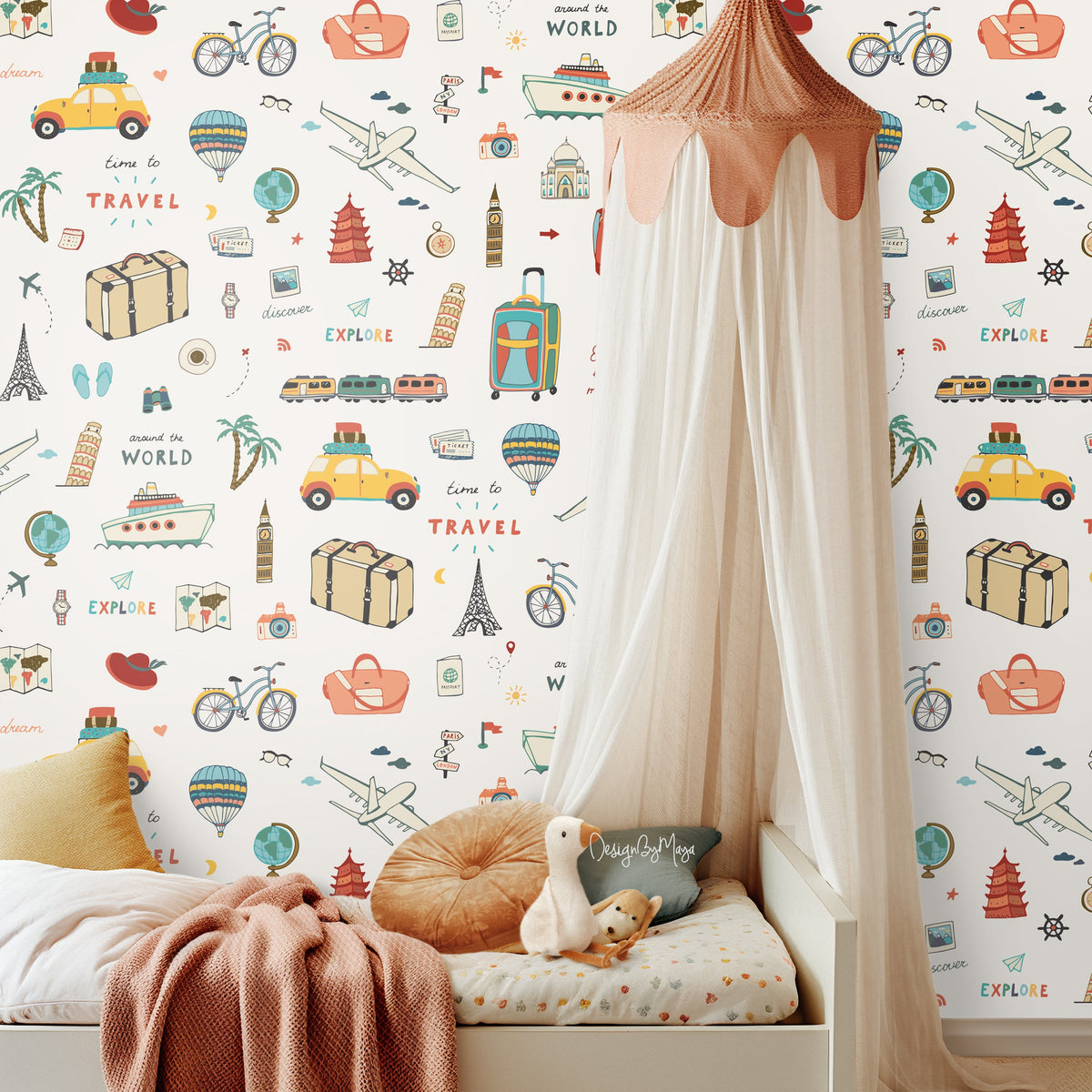 World Map Wallpaper - Nursery Wall Decor Wallpapers