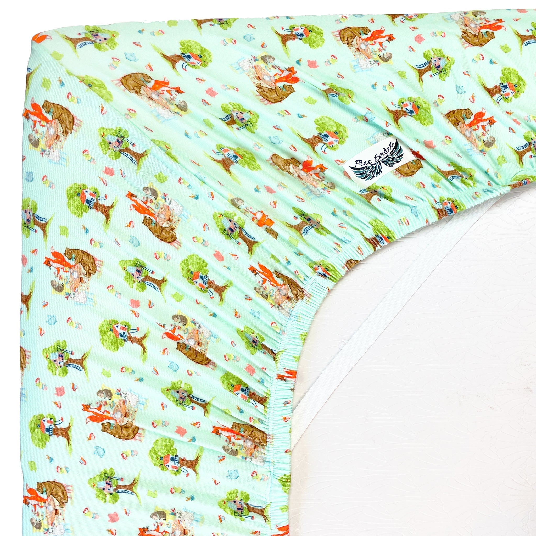 Tree House Party Twin Fitted Sheet