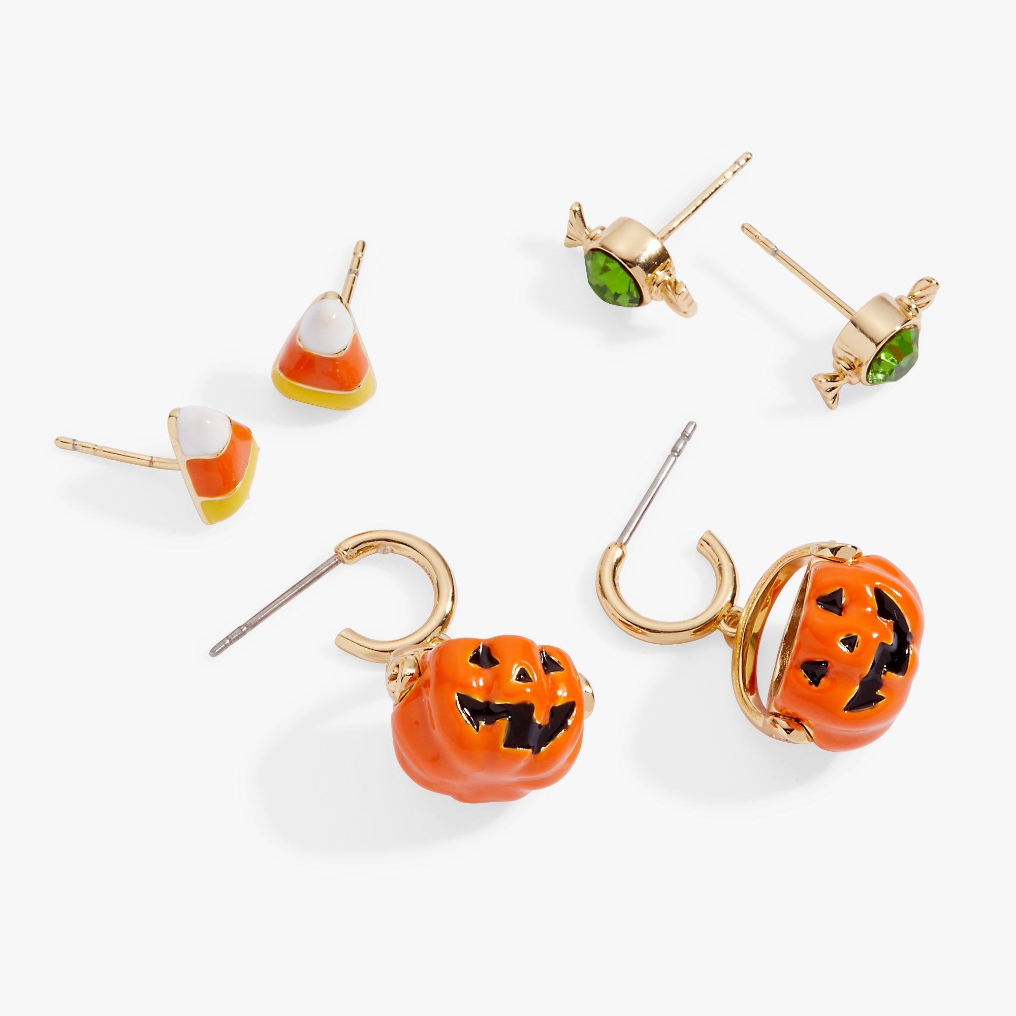 'trick Or Treat' Earring Set Of 3