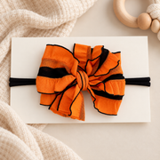 Tick Or Treat | Skinny Mini Nylon Ruffled Baby Headband