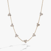 Triple Stone Crystal Inline Necklace