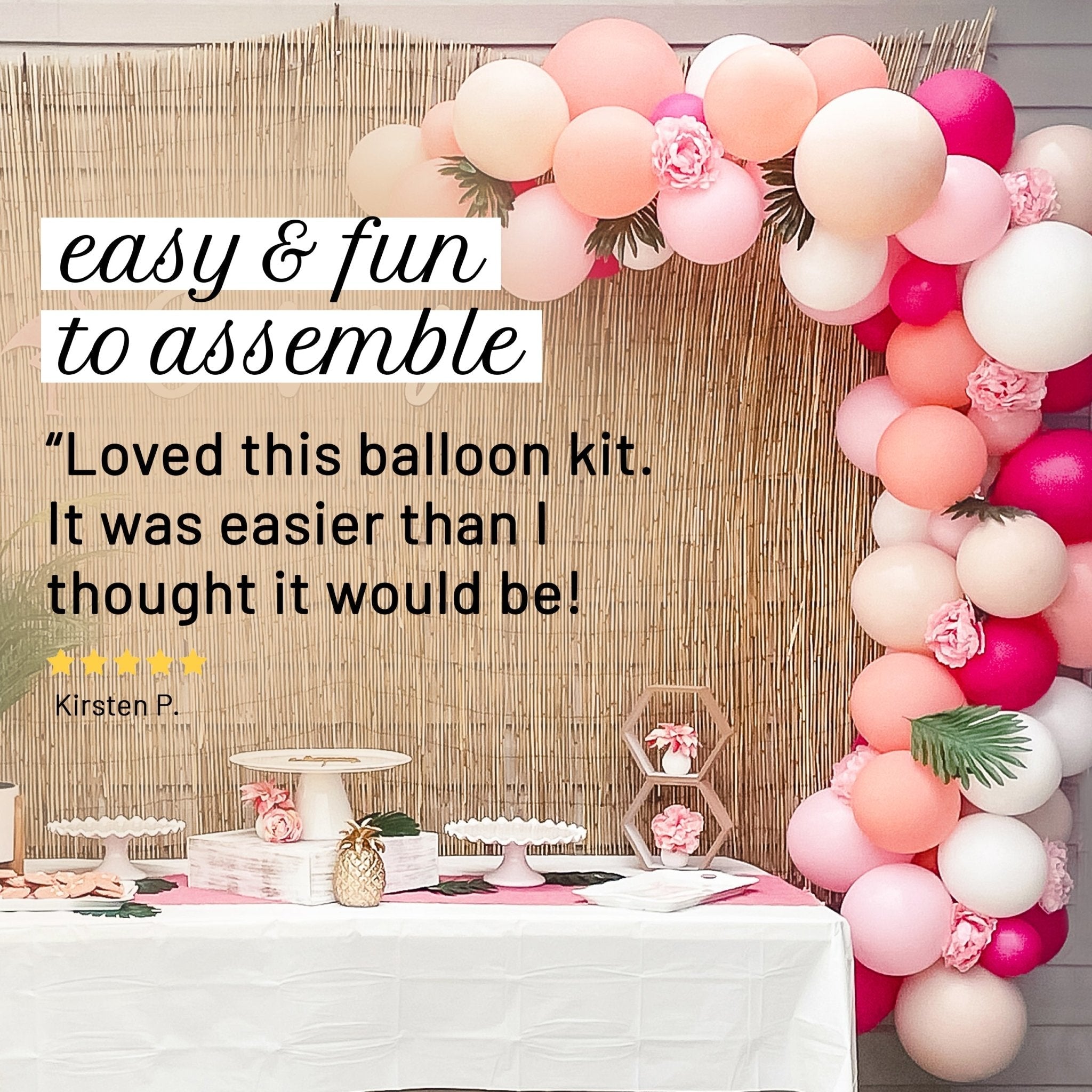 Tropical Pink & Magenta Balloon Garland Kit