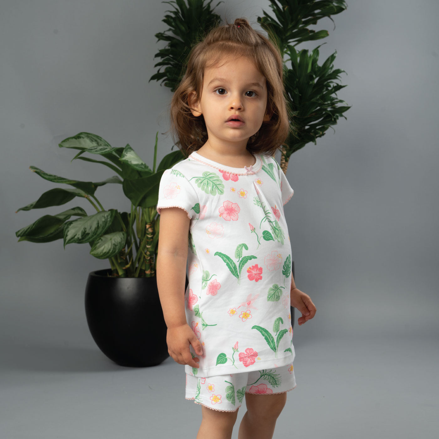 Tropical Paradise Girl's Summer Pajamas