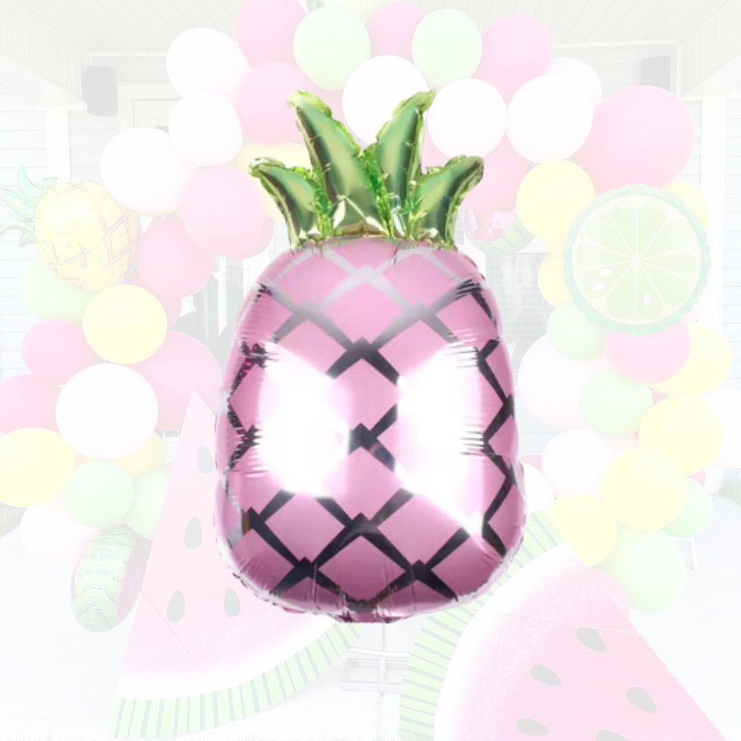 Tropical Pink Pineapple Mylar Foil Balloon (18 Inches)