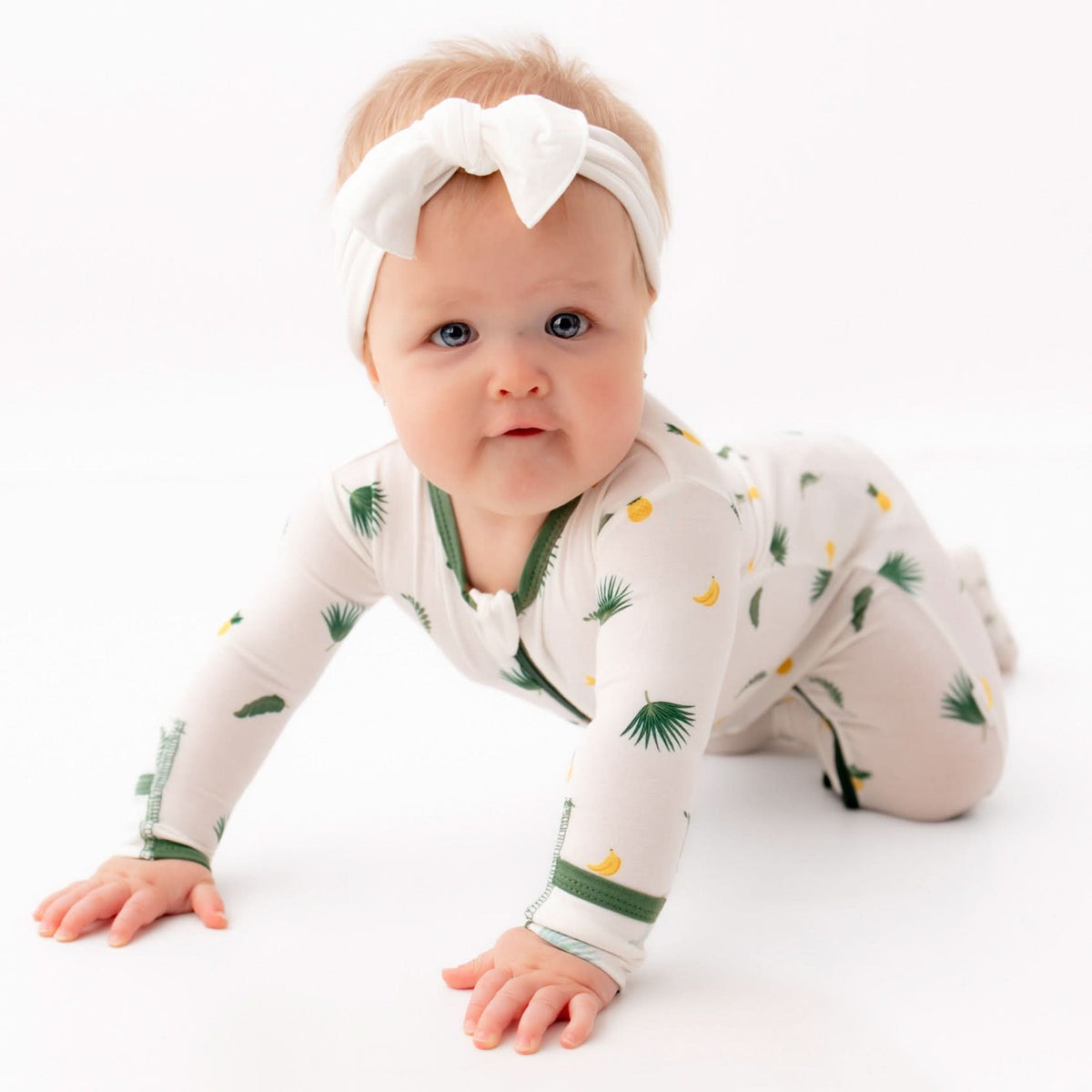 Tropical Palms Zippered Footie